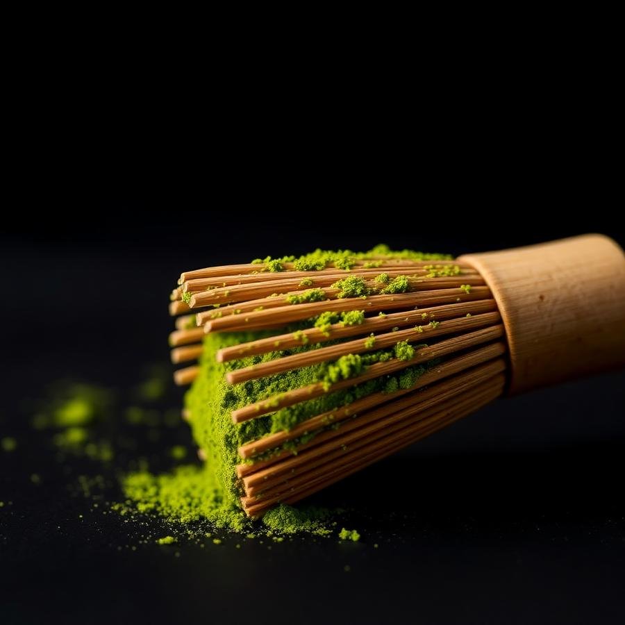 Chasen con matcha en polvo